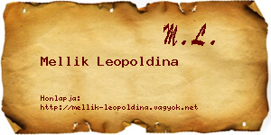 Mellik Leopoldina névjegykártya